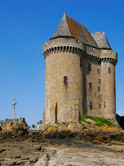 Solidor Tower (in French tour Solidor) is a strengthened keep with three linked towers, located in the estuary of the river Rance at Saint Servant who is a district of Saint Malo in Brittany in France