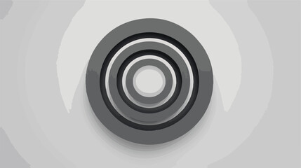 Vector circle icon on gray background. 
