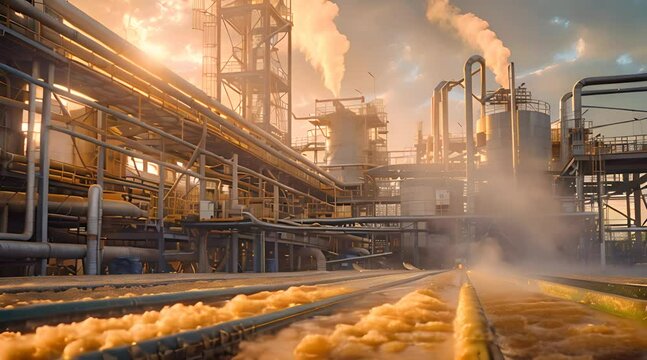 Sugar factory industry line production cane process.