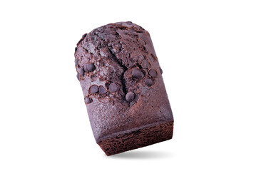 Chocolate cake on a white isolated background