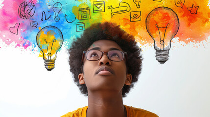 Black teen full of ideas