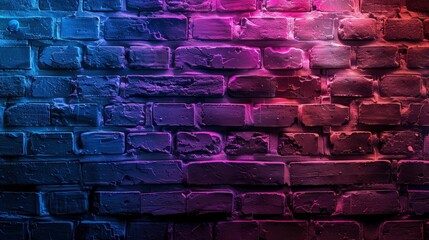 Brick wall, background, neon light - generative ai