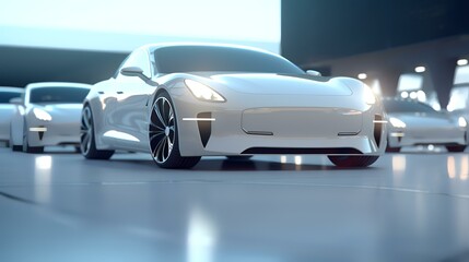 Elegant White Luxury Transportation: 3D Render