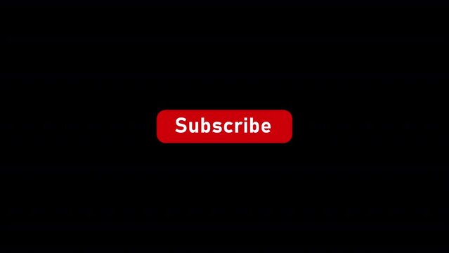 premium button sign for subscribe social media and youtube with alpha channel
