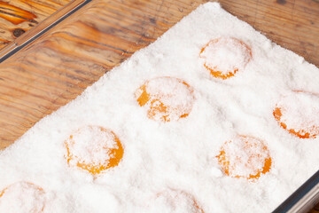 Salt-cured egg yolks are a concentrated burst of flavor and texture, made by curing egg yolks in...