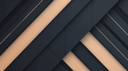 Abstract Geometric Pattern Featuring Black and Beige Stripes With Gold Accents - obrazy, fototapety, plakaty
