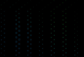 Fototapeta na wymiar Dark Blue, Green vector pattern with crystals, rectangles.