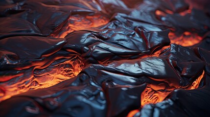 Abstract background with glowing lava and rock. Dynamic molten form.
