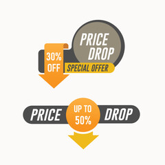 Modern price drop sale special offer banner vector