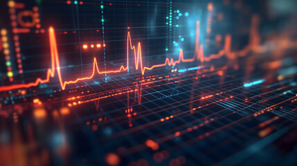 Fototapeta premium Advanced Financial Data Analysis Visualization Interface