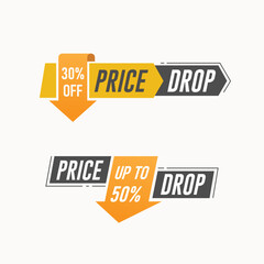 Modern price drop sale special offer banner vector
