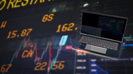 The Notebook for technology or Business concept 3d rendering.