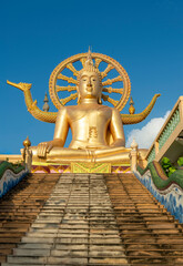 Golden Buddha statue in Wat Phra Yai temple-Koh Samui, Thailand