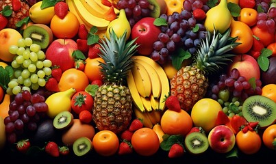 Fruits background. Colorful fruits background. Fruits background.