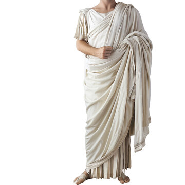 Roman Toga, transparent background, isolated image, generative AI