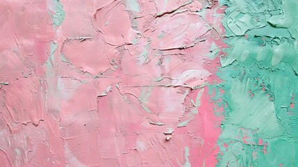 Playful bubblegum pink and mint green textured background, representing whimsy and freshness.