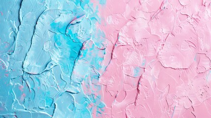 Playful candy pink and sky blue textured background, representing sweetness and freedom.