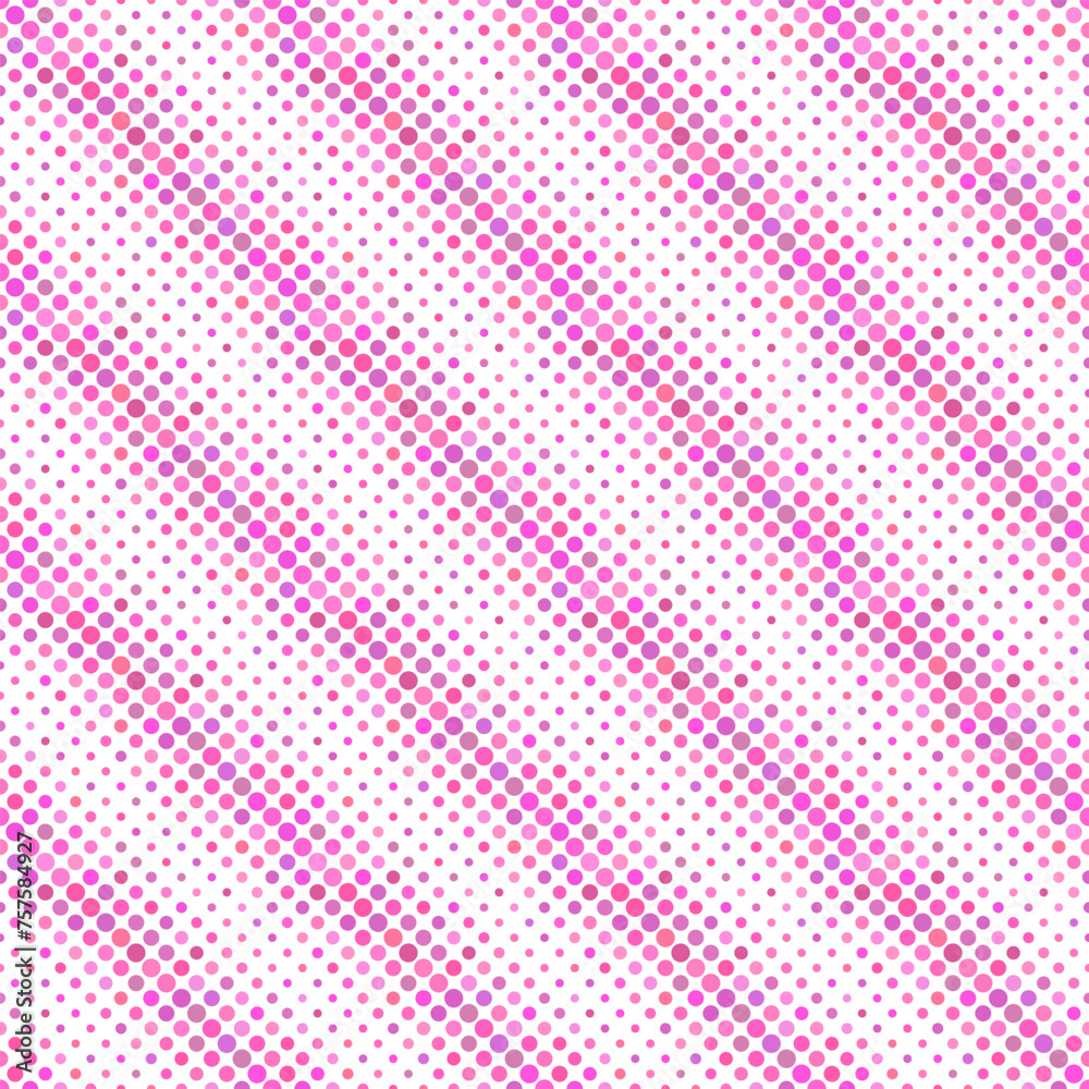 Wall mural circle pattern background - pink abstract vector illustration from dots