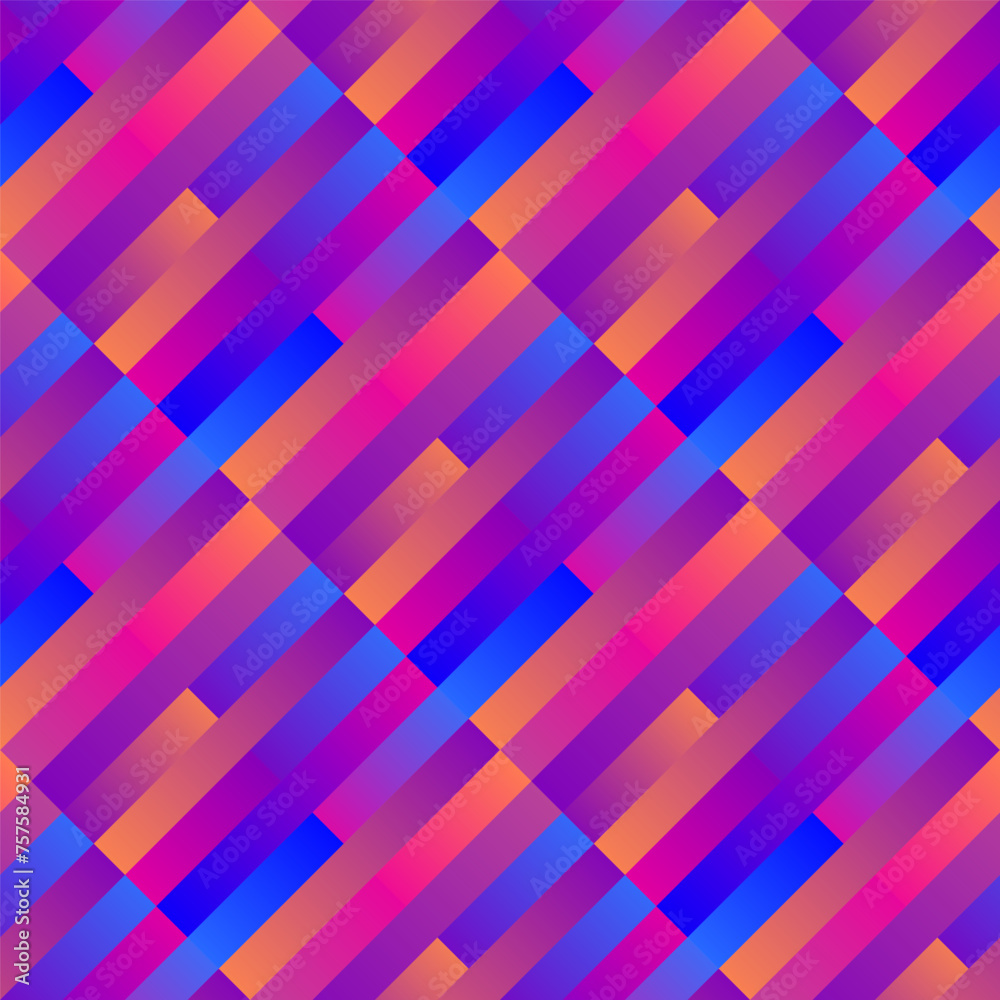 Poster geometrical gradient stripe pattern background - abstract vector illustration from diagonal rectangl