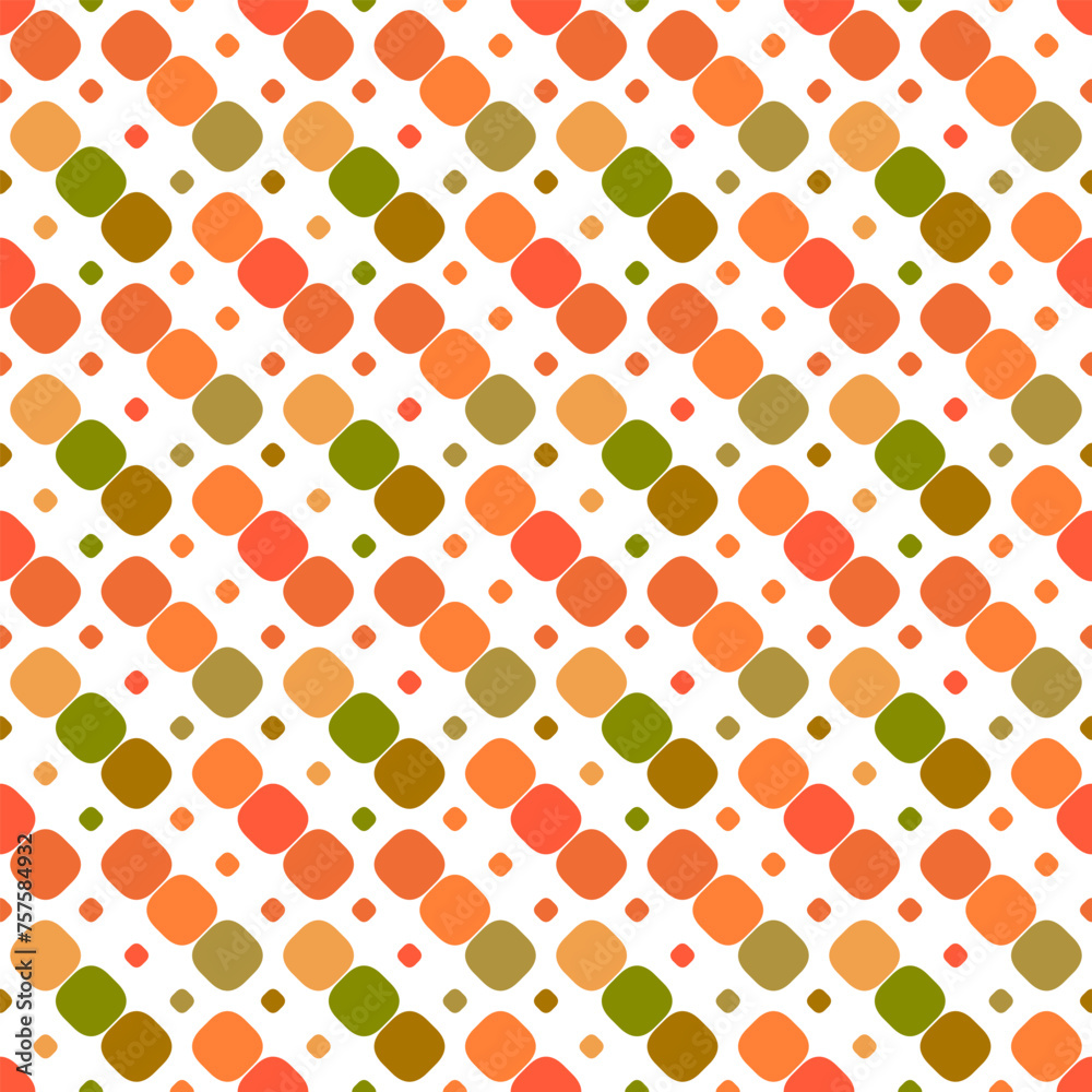 Poster seamless rounded diagonal square pattern background - abstract colorful vector graphic