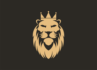 Lion Head Logo Vector Template Illustration Design