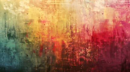 Colorful abstract grunge faded background, vintage style.