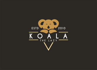 Cute lazy koala logo design icon. Koala Logo Design © AlvinStd.