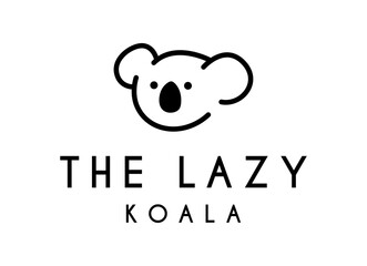 Cute lazy koala logo design icon. Koala Logo Design