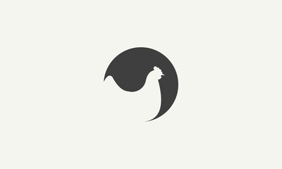 chicken icon abstract simple logo design vector illustration
