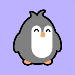 Simple Vector Cute Penguins For Kids
