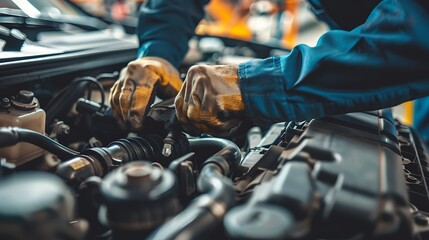An Automotive Mechanic Providing guidance and recommendations to vehicle owners regarding maintenance schedules and repair options - obrazy, fototapety, plakaty
