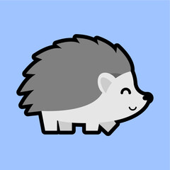 Simple Vector Cute Hedgehog For Kids
