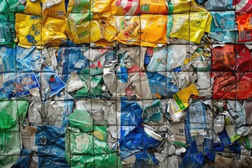 blocks of recycling plastic background