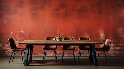 Urban Chic Industrial-Style Metal Dining Table
