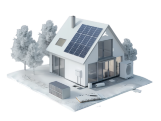 The concept of a modern smart home.