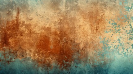 Warm cinnamon and sky blue textured background, evoking comfort and openness.
