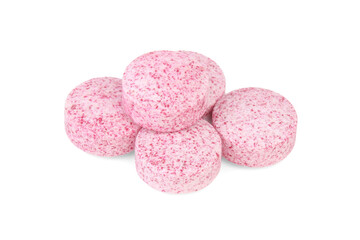 Vitamin pills isolated on white. Health supplement