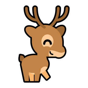 Vector Deer Animal For Education
