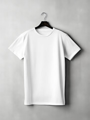 image of a white t-shirt, for product photography or mockup, plain background lay flat