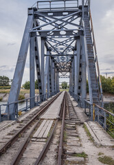 Fototapeta na wymiar Railway bridge in Chernobyl Nuclear Power Plant, Ukraine