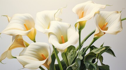 Ivory Delight Calla Lilies in Cream and White