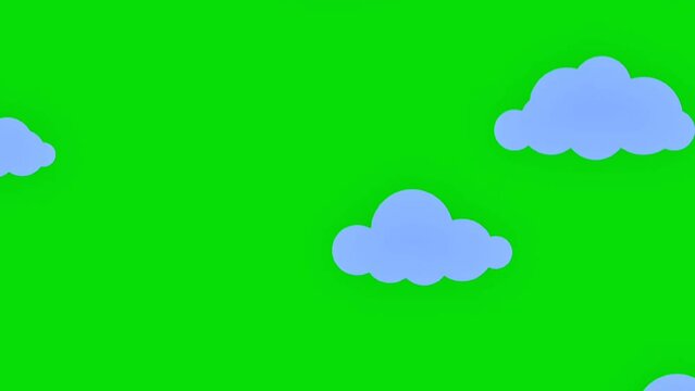 Cloud animation Green screen video