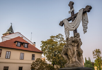Pieta statue in Pilsen city in Czech Republic