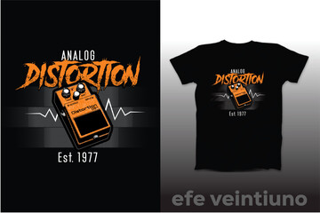distortion pedal t-shirt design