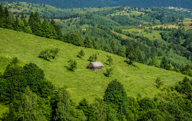 Fototapeta na wymiar Landscape in Carpathians in Transylvania region of Romania