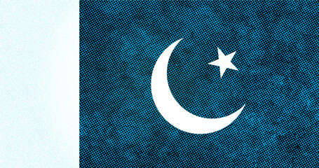 pakistani flag with detailed texture