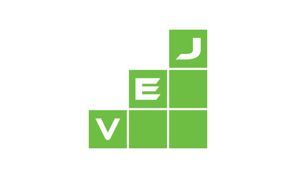 VEJ initial letter financial logo design vector template. economics, growth, meter, range, profit, loan, graph, finance, benefits, economic, increase, arrow up, grade, grew up, topper, company, scale