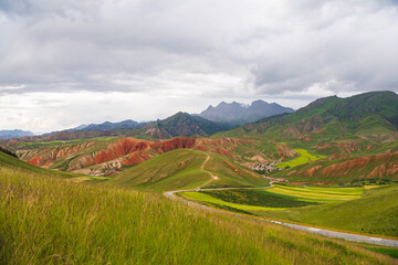 Fototapeta na wymiar Zhuoer Mountain Scenic Area, Qilian County, Qinghai