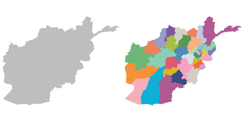 Afghanistan map. Map of Afghanistan in set