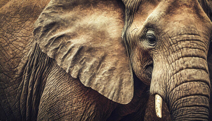 Słoń - obrazy, fototapety, plakaty